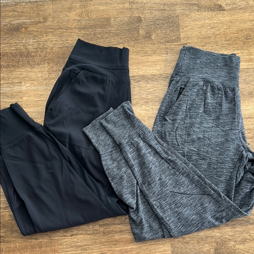 Athleta Venice Joggers Set of 2 Black and Gray